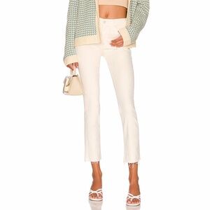 MOTHER Cream Ankle & Cropped Jeans